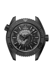 Profilo laterale della cassa in acciaio inox lucido e spazzolato da 45,5 mm con lunetta unidirezionale in ceramica nera.